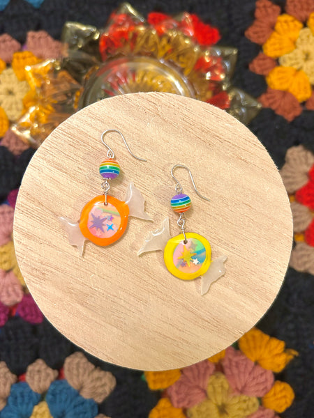 Trick or Treat Candy Circle Earrings