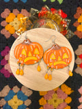 Sad Pumpkin Earrings